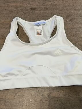 adidas Women's White Racerback Sports Bra